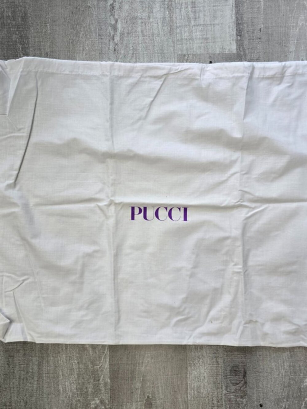 NEW Vintage Emilio Pucci Large White Purple Logo Dust Bag